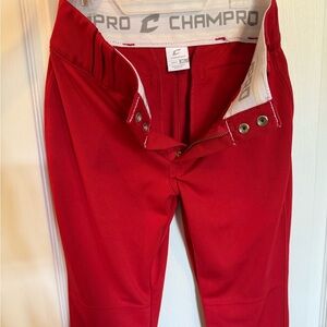 CHAMPRO SOFTBALL PANTS red